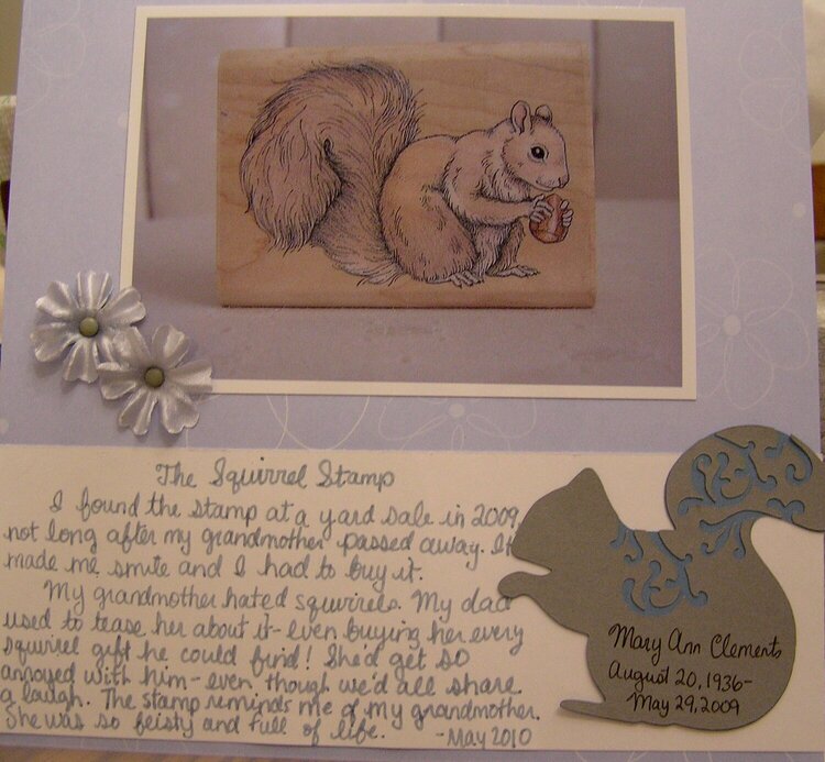 Squirrel Stamp Layout
