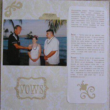 Wedding Vows Page Left Side