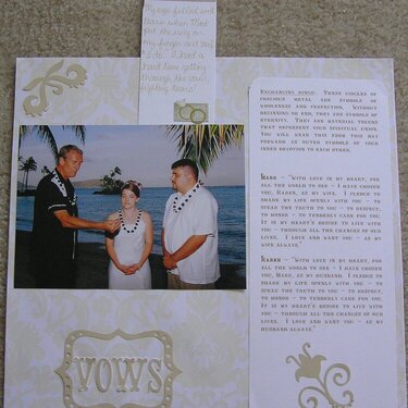 Wedding Vows Layout Left Side with Hidden Journaling