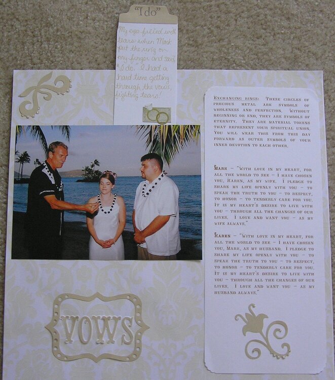 Wedding Vows Layout Left Side with Hidden Journaling