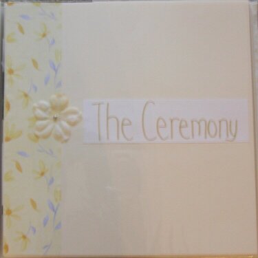 Wedding Scrapbook Ceremony Section Page