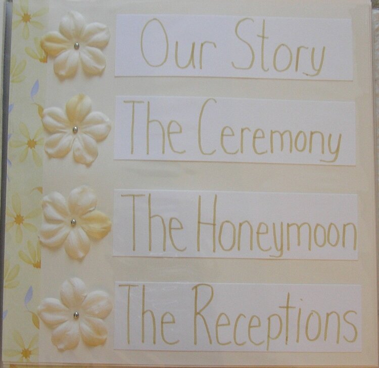 Wedding Scrapbook Table of Contents