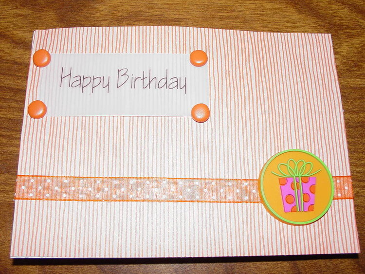 Orange Birthday Card