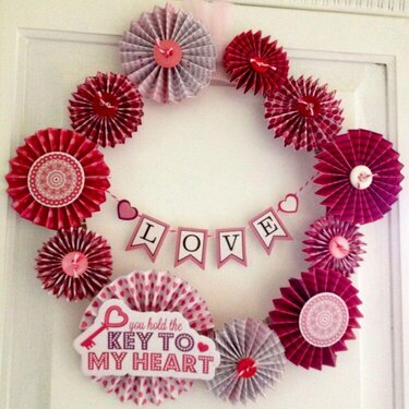 Crazy for You Love Wreath by Lisa Spiegel