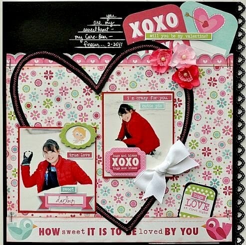 XOXO by Alicia Giess featuring Love Struck by We R Memory Keepers