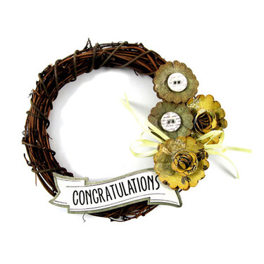 Congratulations featuring Antique Chic from We R Memory Keepers