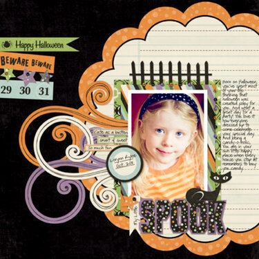 My Little Spook Halloween 12x12 Layouth