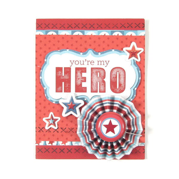 You&#039;re My Hero featuring We R Memory Keepers Red White and Blue