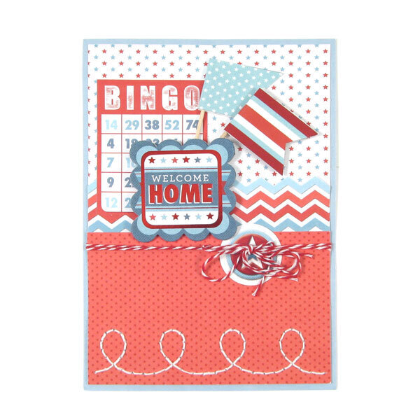 Welcome Home featuring Red White and Blue from We R Memory Keepers