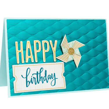 Embossed Happy Birthday Card