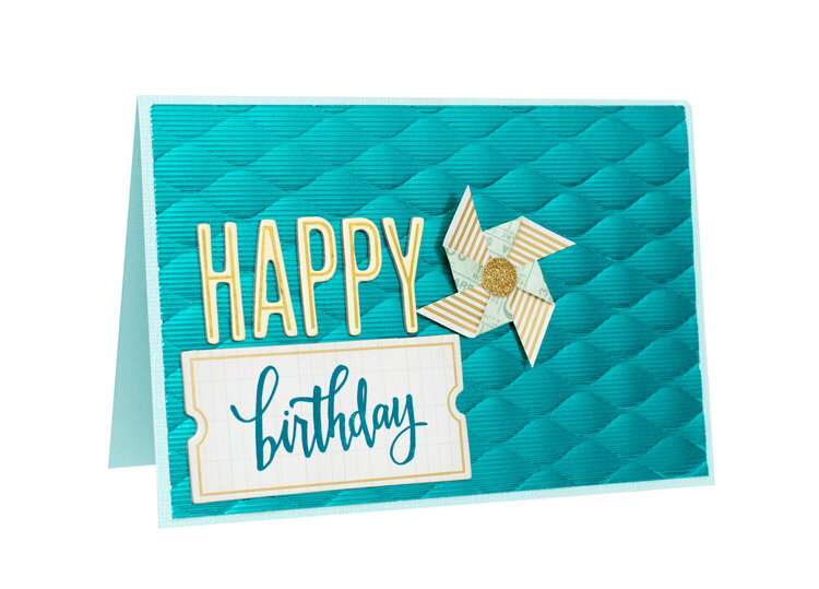 Embossed Happy Birthday Card