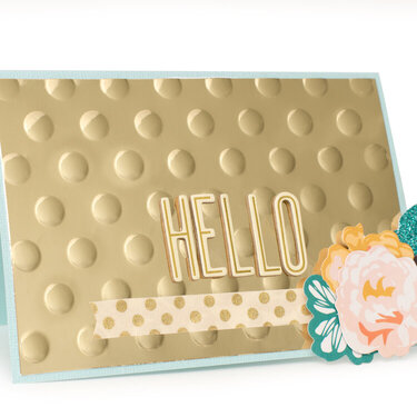 Embossed &quot;Hello&quot; Card