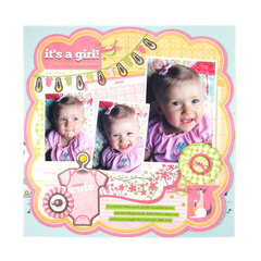 Its a Girl featuring Baby Mine from We R Memory Keepers