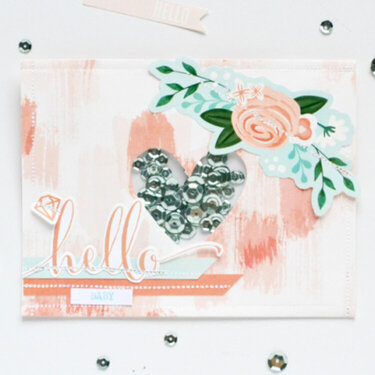 New Baby Card in Pink