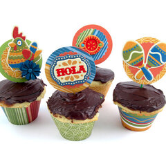 Fiesta Cupcake Wraps & Toppers