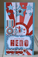 You're My Hero featuring Red White and Blue from We R Memory Keepers