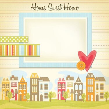 Home Sweet Home Sketch using Twirl fro We R Memory Keepers