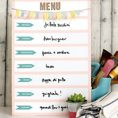 Washi Tape Menu Planner