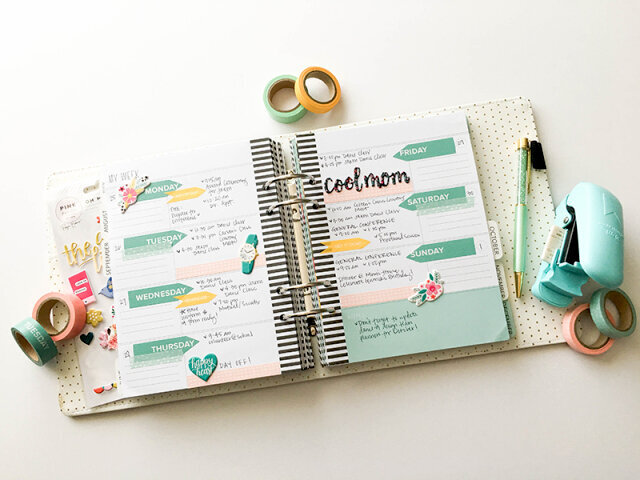 Planner Spread with the Washi Chomper