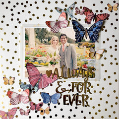 Wedding Layout by Tessa Buys for We R featuring the Magnetic Staple Board