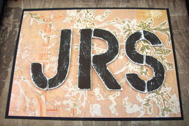 Altered Collage Frame - initials