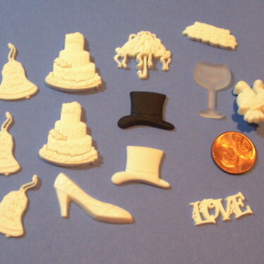 13 plastic wedding shapes