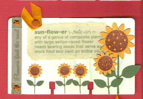 Sunflower Rolodex Card #2