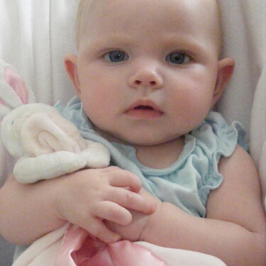 4th month old Emmalee and her bunny