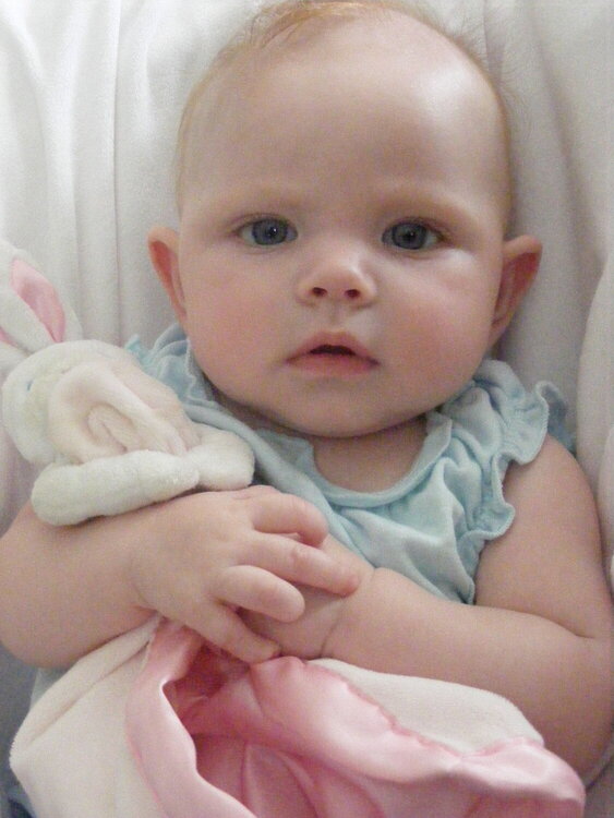 4th month old Emmalee and her bunny