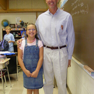 Kayla and her teacher, Mr. Lubitz