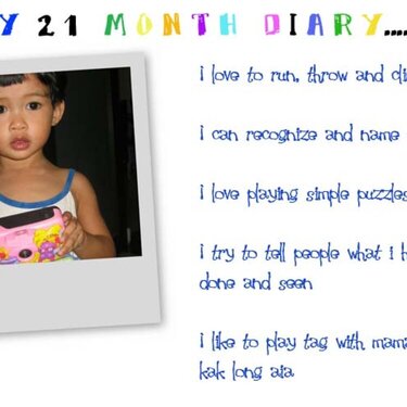 My 21 month Diary