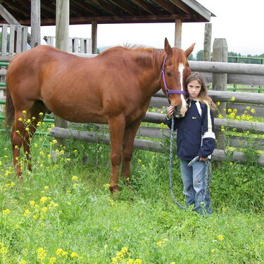 Cassie and her horse Buggs