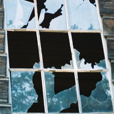 Broken window panes