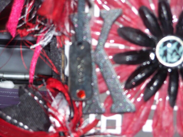 close up of letter K