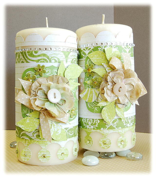 Altered art candles