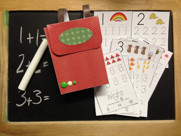Number Flash Cards with Backpack Box