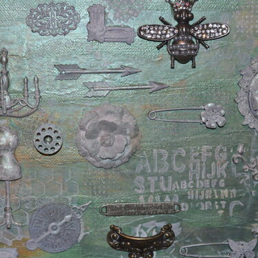 Shabby chic altered art canvas