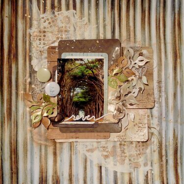 Layout with Large Ivy by Cindy Brown