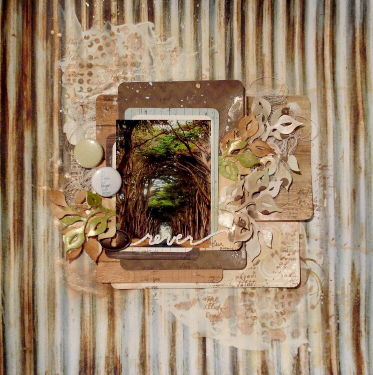 Layout with Large Ivy by Cindy Brown