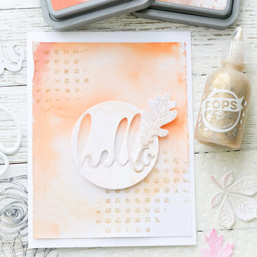 Hello ~ Champagne Pops of Color Card