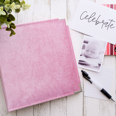 Celebrate Beautiful Things ~ Dusty Rose Velvet 6x8 Album