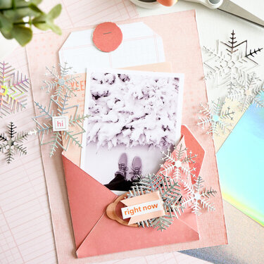 Pocket Layout | Holographic Snowflakes