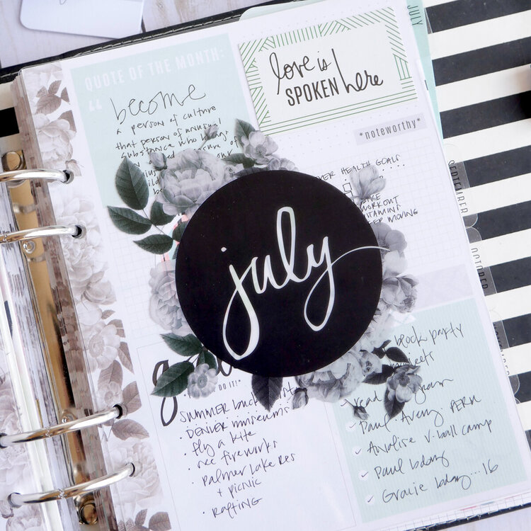 July Memory Planner Recap