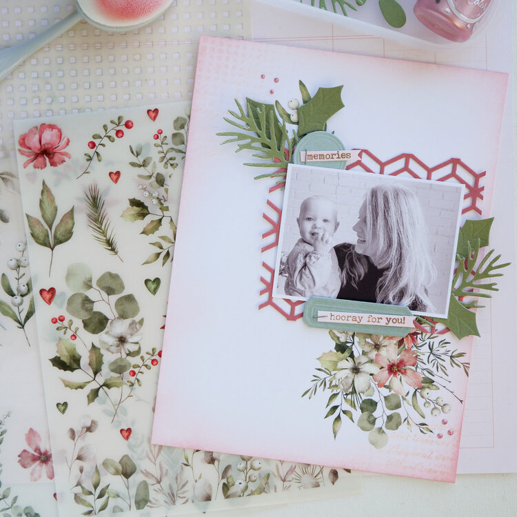 Hooray For You | Winter Florals Layout