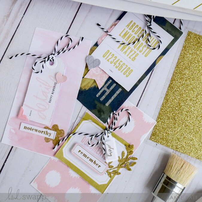 Glittery Embellished Cards and Tags