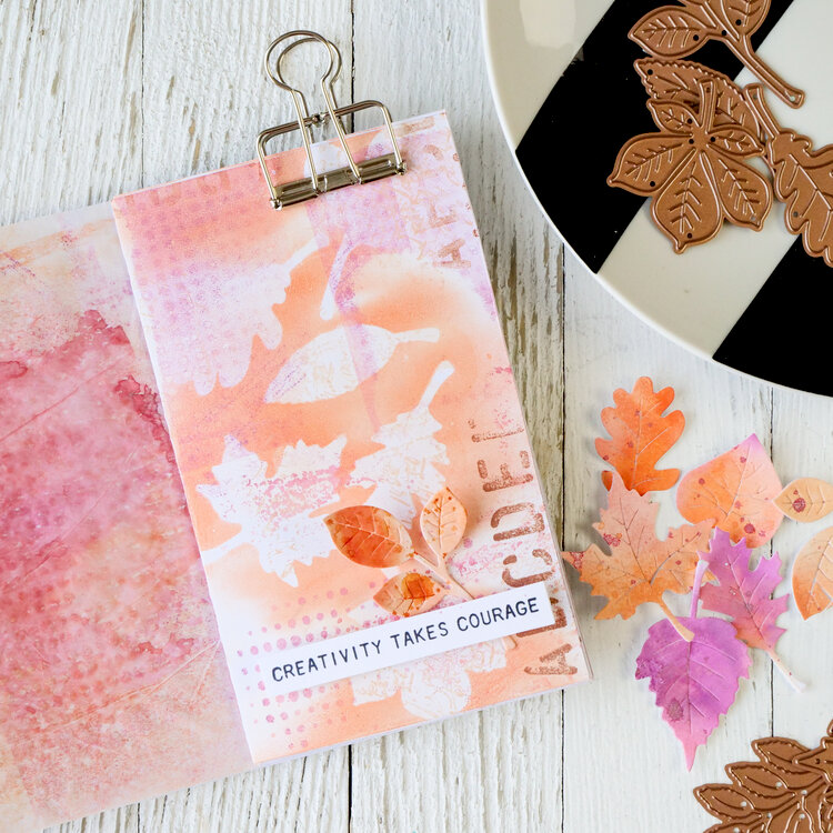 Gorgeous Leaves Art Journal Page