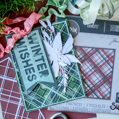 Winter Wishes Card Front |  New Tim Holtz Sizzix Christmas 2022