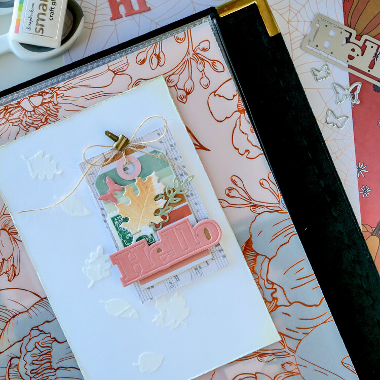 Hello October | Scrapbook Pocket Card