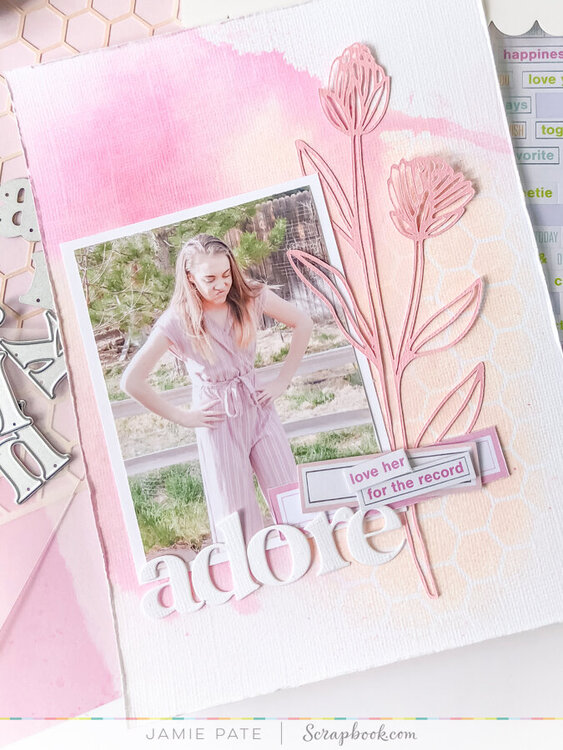 Adore Page Layout ~ A Scrapbook Challenge