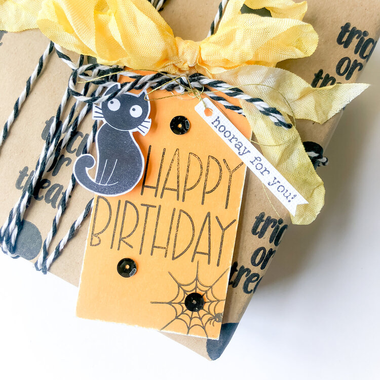 DIY Tag and Gift Wrap ~ Boo-Tiful Stamp Set